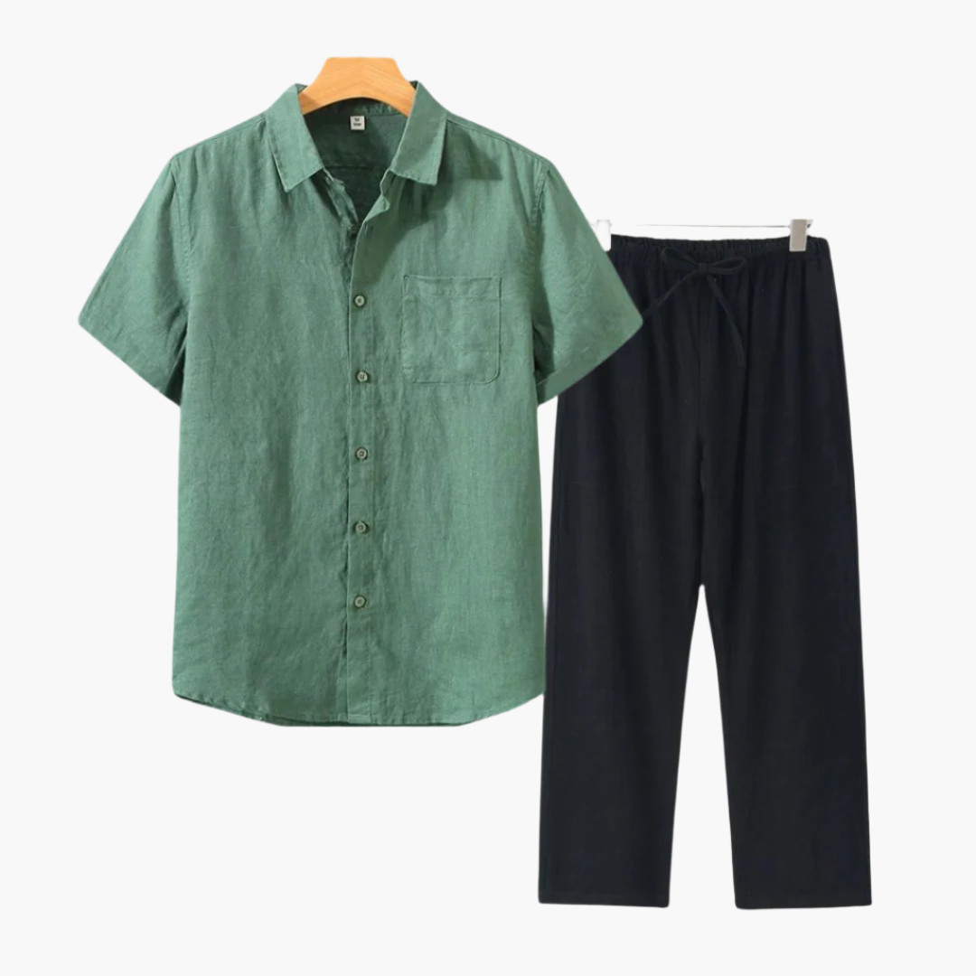 Conjunto de Lino - CAPETOWN  Pantalon Negro