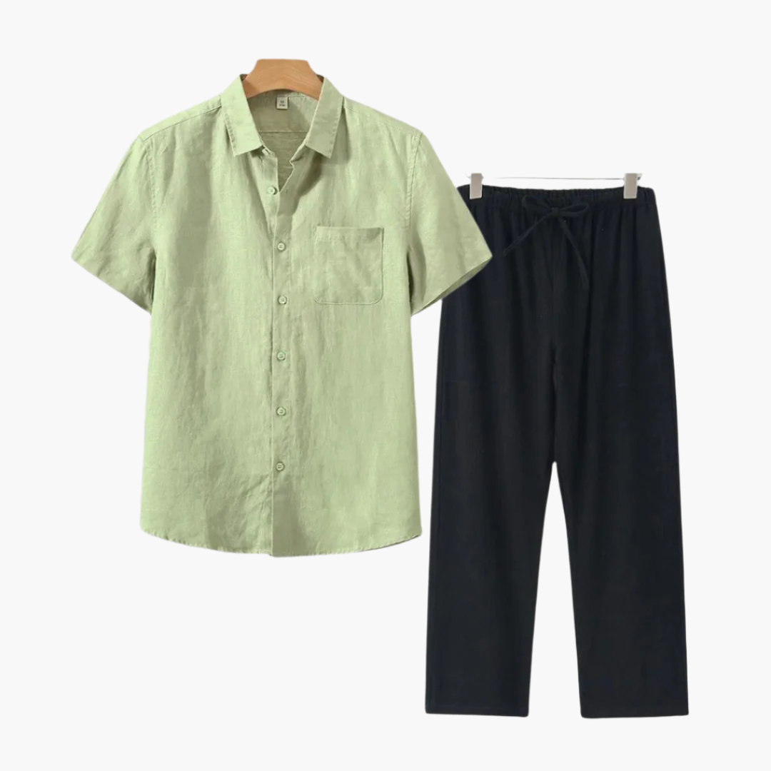 Conjunto de Lino - CAPETOWN  Pantalon Negro