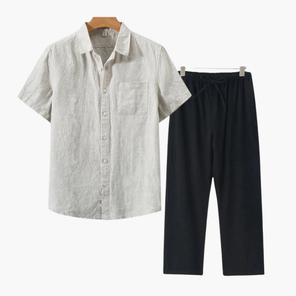Conjunto de Lino - CAPETOWN  Pantalon Negro