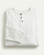 Camiseta "Henley" Premium de Punto Acanalado