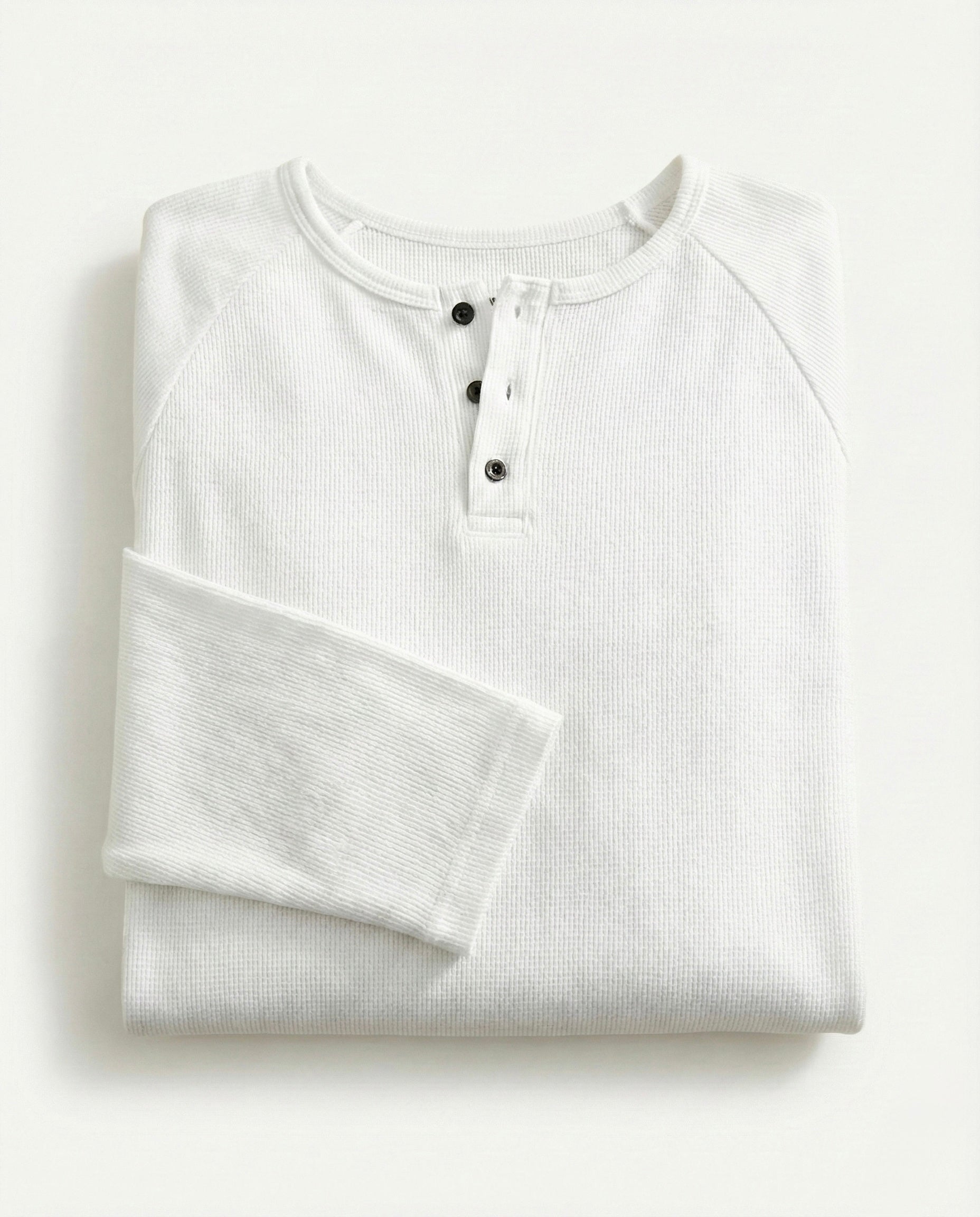 Camiseta "Henley" Premium de Punto Acanalado