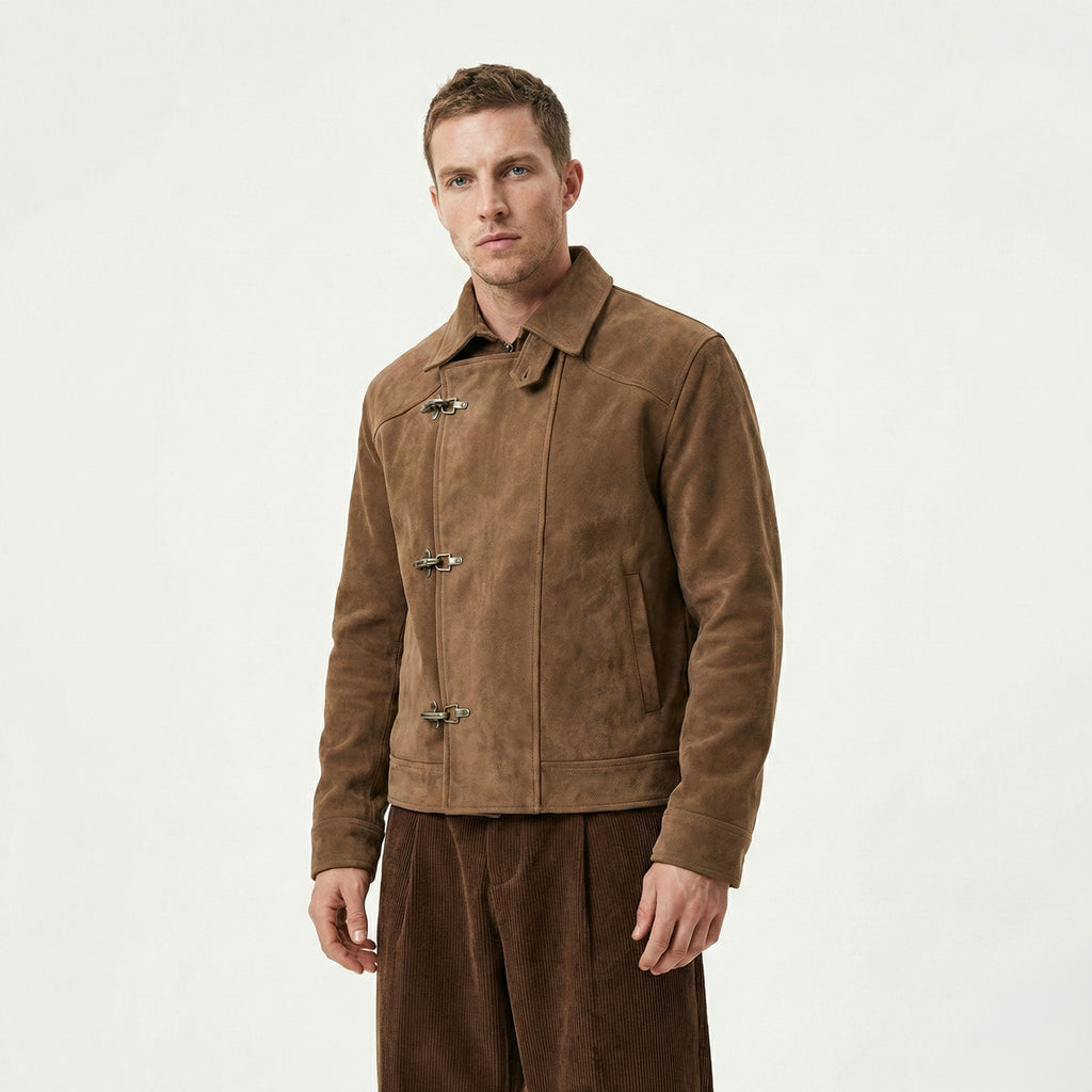 Chaqueta "Fireman" en Ante Marrón Café