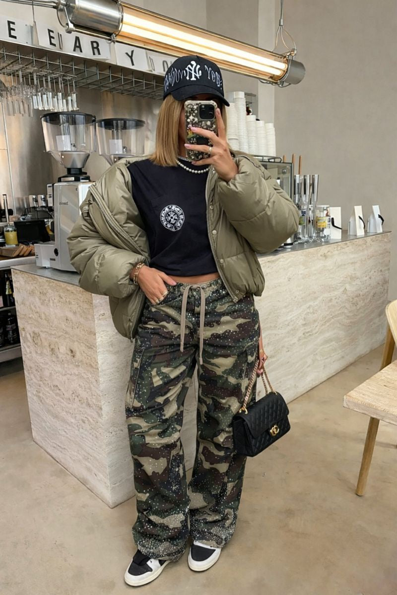 Elya | Jeans Oversize estampado militar