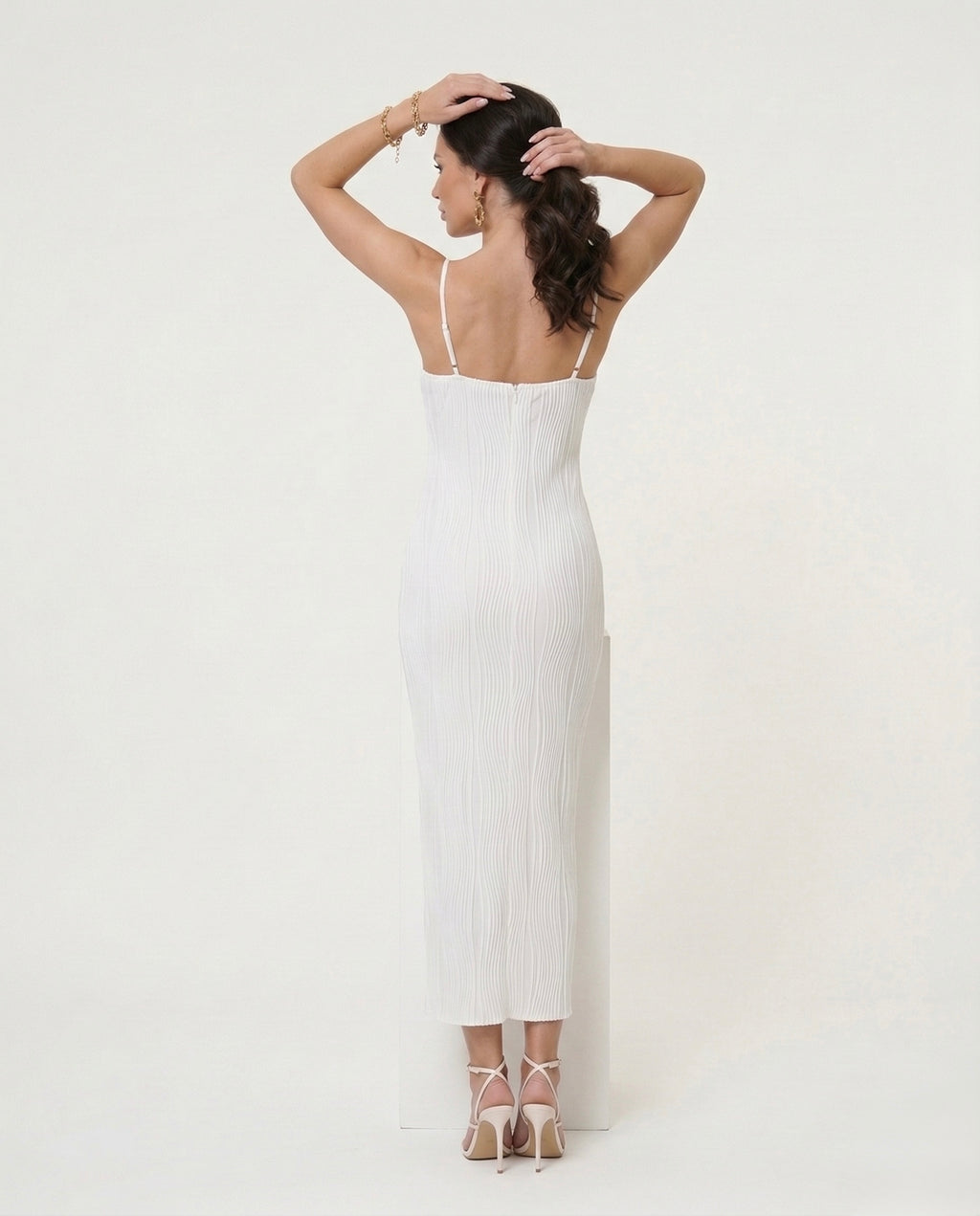 Vestido Columna de Marfil