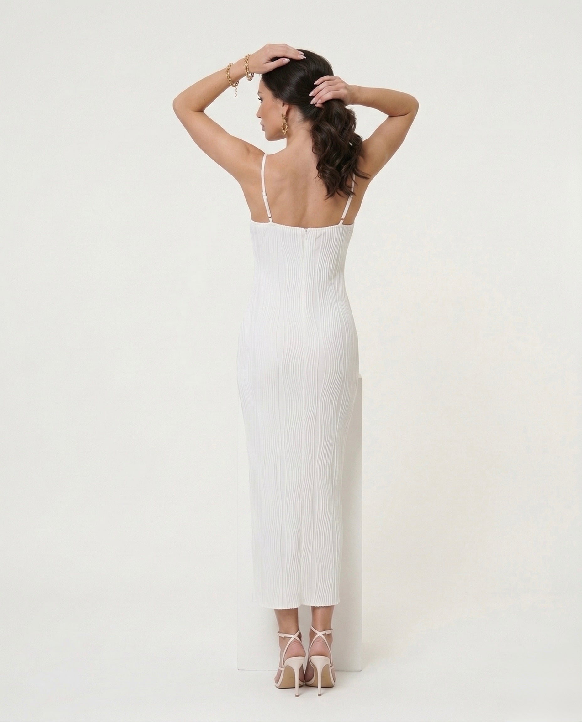 Vestido Columna de Marfil