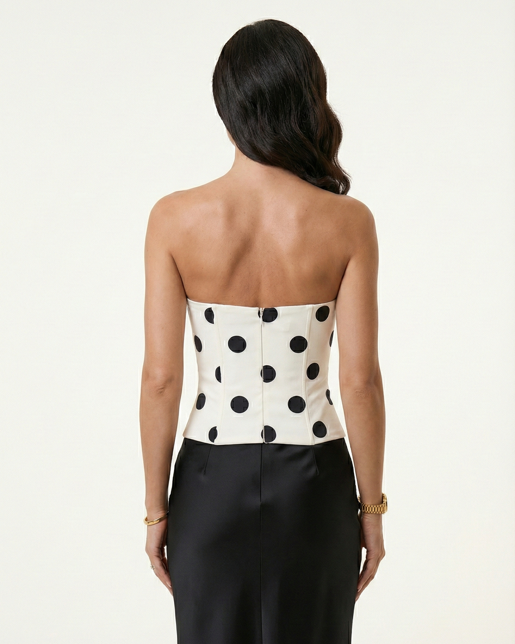 Corset Lunares Negros