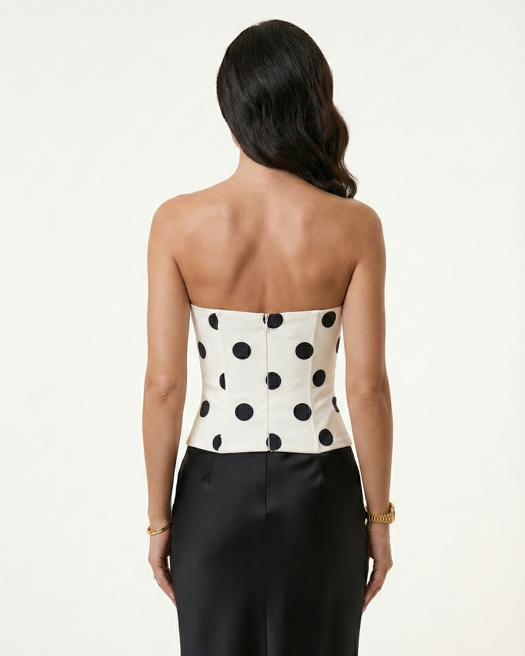 Corset Lunares Negros
