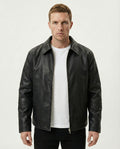 Chaqueta Efecto Piel con Forro a Contraste