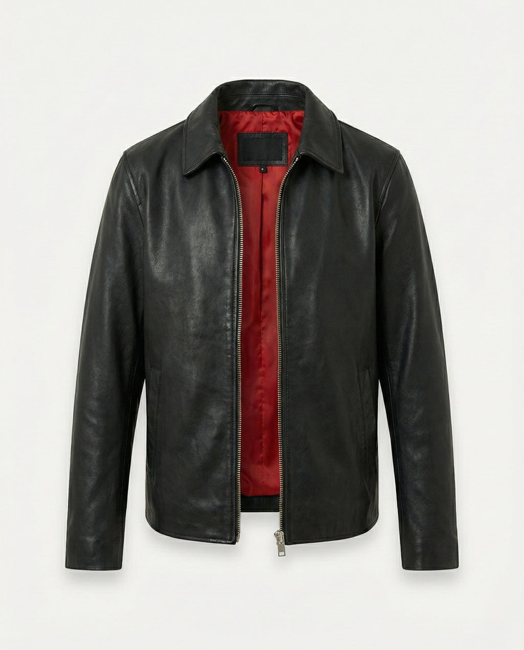 Chaqueta Efecto Piel con Forro a Contraste