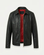 Chaqueta Efecto Piel con Forro a Contraste