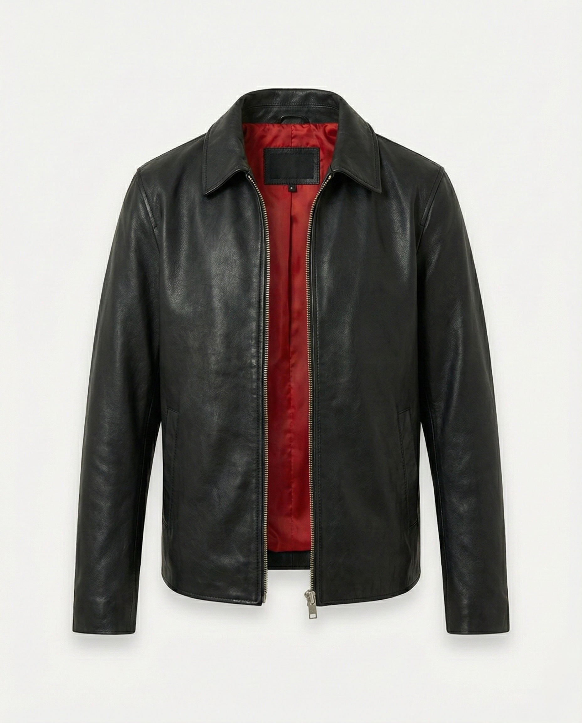 Chaqueta Efecto Piel con Forro a Contraste