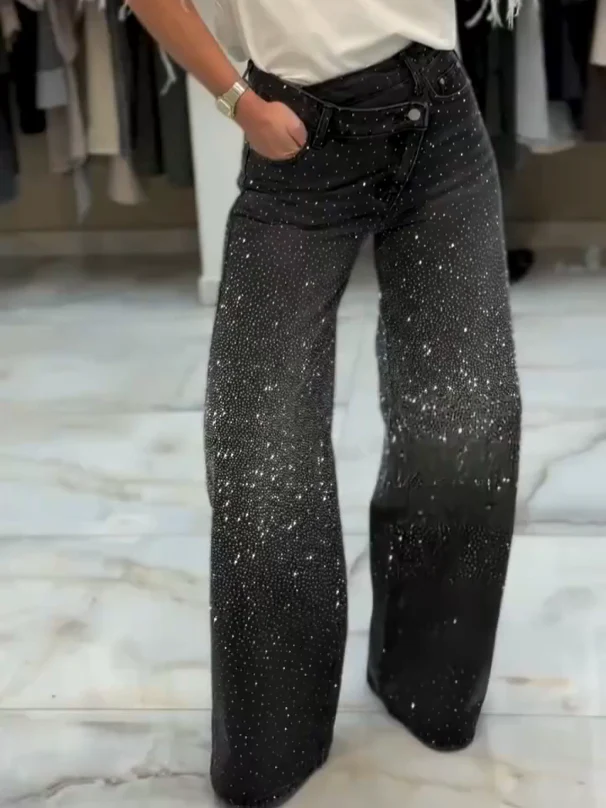 Malena | Jeans con detalles de brillantes