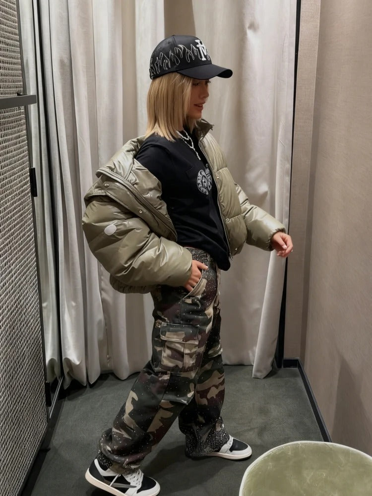 Elya | Jeans Oversize estampado militar