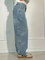 Sara | Jeans anchos con brillantes