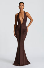 Rosetta Maxi Dress - Plum Brown